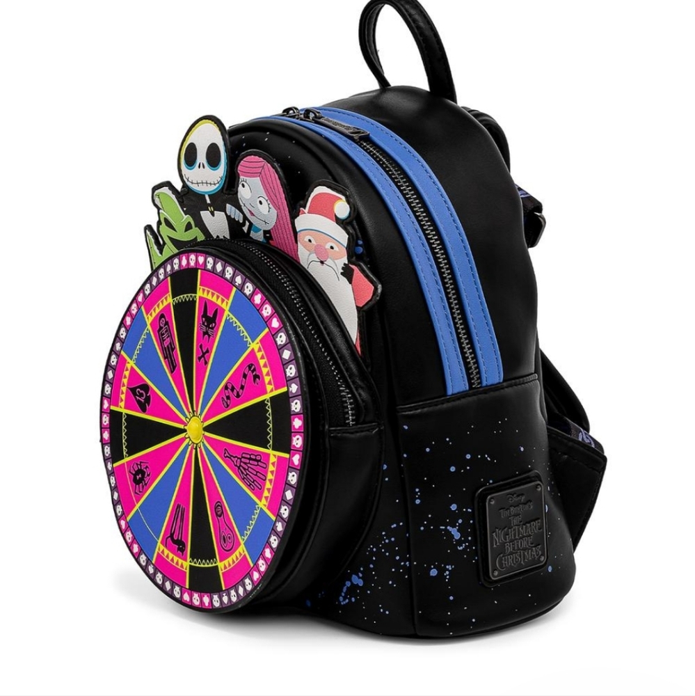 NWT Loungefly Nightmare Before Christmas Oogie Boogie Wheel Mini Backpack - Picture 3 of 11